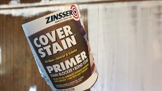 Painting Paneling With Zinsser Primer - Before And After