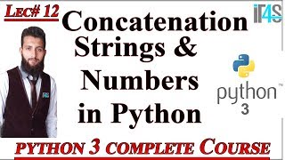 Python Tutorial in Urdu | Hindi | Concatenation of Strings and other Data Types in Python