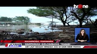 Sejumlah Bangunan Porak-Poranda Dihantam Gelombang Tinggi Pantai Trisik Kulonprogo | tvOne