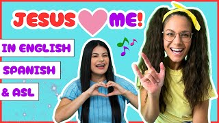 Jesus Loves Me in Three Languages for Children! English, Spanish and ASL! Christian Singalong!