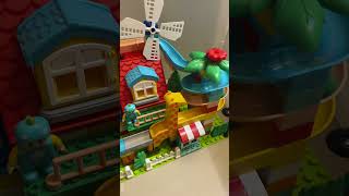 Satisfying Building Blocks Marble Run Duplo Electric Elevator House 費樂 轉轉滑道 #shorts