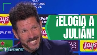 Diego Simeone SE RINDE a Julián Álvarez en la VICTORIA del Atlético de Madrid sobre Bayer Leverkusen