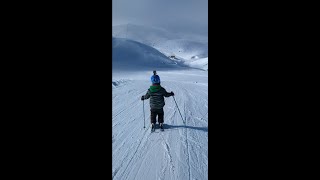 4-Year-Old Luka Skiing the Slopes of Mavrovo!  First Black Ski Run!