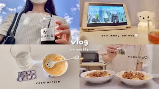 office workers weekly vlog, work day 👩‍💻 second vaccine 💉 side reaction, lunch, cooking🍝