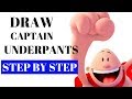 How To Draw Captain Underpants Step By Step - easy drawings for kids to learn - drawings for kids