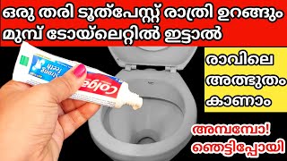 ഒരു നുള്ള് ടൂത്പേസ്റ്റ് ഉറങ്ങും മുമ്പ് ടോയ്‌ലെറ്റിൽ ഇട്ടാൽ രാവിലെ സംഭവിക്കുന്നത് കണ്ടോ?|Tips\u0026Tricks