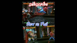 Spiderman vs Thor Slow and Fast Motion Fight #spiderman #viral #marvel