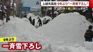 上越市で９年ぶりの“一斉雪下ろし”　固く重い雪に苦労もボランティア活躍！【新潟】 (21/01/25 19:10)