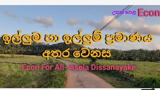 ඉල්ලුම හා ඉල්ලුම් ප්‍රමාණය අතර වෙනස (උසස් පෙළ ආර්ථික විද්‍යාව )