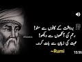 Maulana Rumi quotes in urdu | if you are sad listen to these quotes