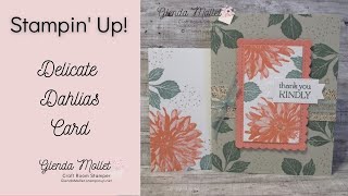 Delicate Dahlias Happy Birthday Card Tutorial