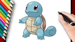 HOW TO DRAW SQUIRTLE - POKEMON - EASY - SPECIAL POKEMON GENERATIONS