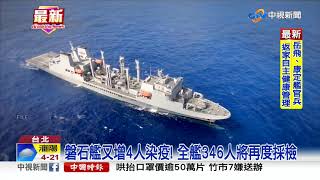 磐石艦又增4人染疫! 全艦346人將再度採檢│中視新聞 20200504