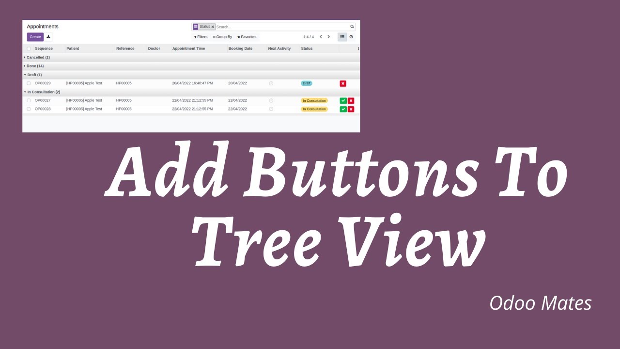 94. How To Add Buttons In Odoo Tree View || Set Icons For Buttons In ...