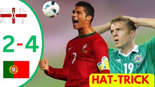 When Cristiano Ronaldo Scored His First 💥 Hat-Trick for Portugal Vs N Ireland in 15 Minutes