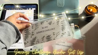 Savings Challenge Binder Set Up | 2023 Savings Goals | Creating Inserts | Relaxing | Inspiration |