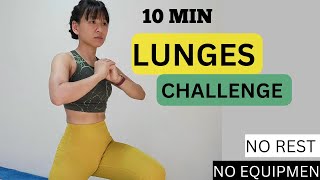 10MIN LUNGES CHALLENGE/ Leg Workout/ No Repeat