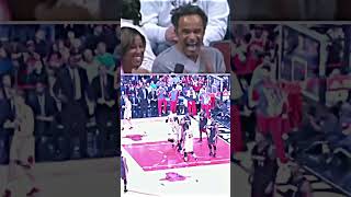 Joakim Noahs dad got hyped for his son while being interviewed #nba
