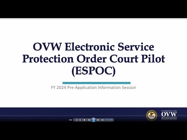 Office On Violence Against Women Ovw Ovw Fiscal Year 2024 Espoc Pre