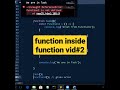 function inside function | javascript tutorial #shorts #html #javascript #vid2