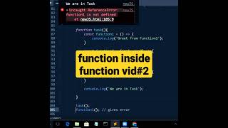 function inside function | javascript tutorial #shorts #html #javascript #vid2