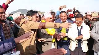 Rc Poudel fly drone in Damauli नेपाली कांग्रेस  वरिष्ठ नेता रामचन्द्र पौडेलले ड्रोन उडाए दमौलीमा