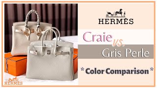 Hermès CRAIE (10) vs. GRIS PERLE (80) Color Comparison - Indoor/Outdoor In-depth | My First Luxury