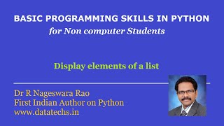 Free Python course - Python program to Display List Elements