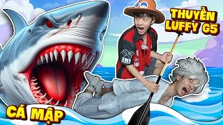 2 CÁ THỬ THÁCH CHÈO THUYỀN LUFFY GEAR 5 THOÁT KHỎI CÁ MẬP MEGALODON