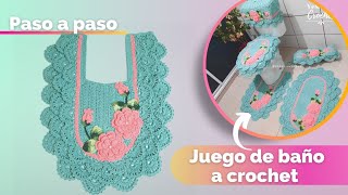 Alfombra, pie del inodoro - juego de baño a crochet - canal ( Yessi Crochet )