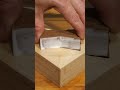 A Hand Cut Butterfly (Dovetail) Key Miter Joint | Woodworking | ASMR #shorts