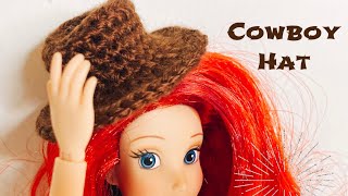 Crochet Cowboy Hat | Mini Hat | Doll Hat | Crochet Tutorial