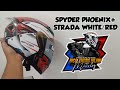 SPYDER PHOENIX+ STRADA RED WHITE FULL FACE HELMET/PRODUCT WALK THROUGH