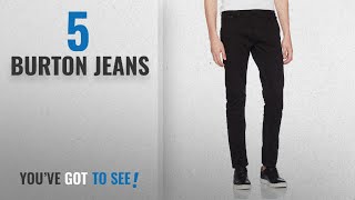 Top 10 Burton Jeans [2018]: Burton Menswear London Men's Black Slim Jeans