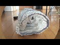 【猫動画】手作り猫グッズ・猫雑貨・ハンドメイド　キャットトンネル作りました。潜って遊んだり、じゃらしで誘ったり、使わないときはたたんでしまえます。