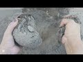 asmr charcoal gritty dry water crumbling cementfloor asmr satisfying