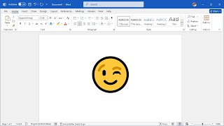 How to Insert the Winking Face Emoji in Microsoft Word