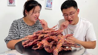 麻辣风干鸡肉干！丹丹只用10块钱的鸡胸，耐嚼解馋越嚼越香【胖手手丹丹】