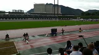 ８m３８cm！　岐阜メモリアルセンター長良川競技場　障害者陸上のジャパンパラ大会（2019年7月21日）にて、男子走り幅跳び（義足Ｔ６４）で、世界記録保持者のマルクス・レーム（ドイツ）が優勝