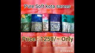 👉Pure Soft  Kota sarees🌹🌹🌹 Riya Handlooms 👌👌👌👌