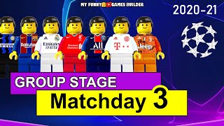 Champions League 2020/21 - Group Stage Matchday 3 in Lego Football • Juventus Bayern Liverpool PSG