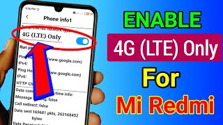 How To Enable 4G (LTE) Only Mode For Mi/Redmi | Redmi Mobile Me 4G Mode Kaise Enable Kare ||