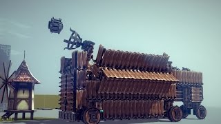 Besiege - The Reloading Catapult Wagon!