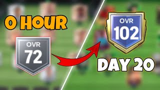 📈 72 to 102 OVR UPGRADING in 21 Days (F2P) in FC Mobile!