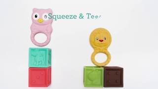 Infantino Squeeze \u0026 Teethe Textured Pals (Go Gaga Collection)