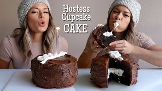 Hostess Cupcake Cake MUKBANG! Birthday Cake Celebration! (Sugar Free + Gluten Free! 😱)