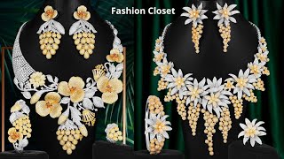 White Gold Dubai Jewelry Sets/Bridal Gold Jewelry designs/ Fashion Closet