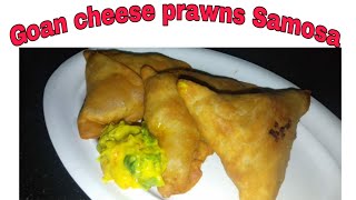 Goan Cheese Prawns Samosa | easy and simple recipe