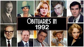 Obituaries in 1992: Remembering the Most Notable Figures We Lost in 1992