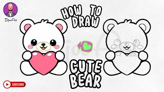 How to Draw and Color a Cute Baby Bear Simply | Step-by-Step for Beginners